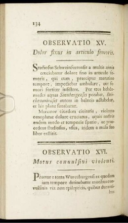 Observatio XV. - Observatio XXI.