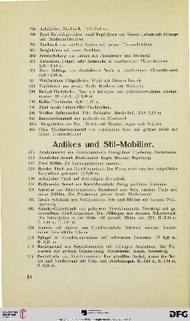 Antikes und Stil-Mobiliar (Nr. 305-406)