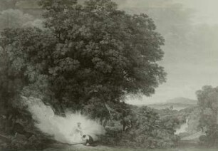Moses vor dem brennenden Busch : Jacob Wilhelm Mechau (1745-1808). Moses vor dem brennenden Busch. Öl/Leinwand, 65 x 105 cm, 1807