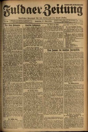 Ausgabe vom Samstag, den 17. Mai 1924.