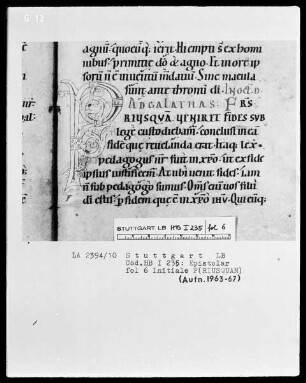 Epistolar — Initiale P (riusquam), Folio 6recto