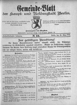 1914,13: No. 13, 29. März 1914