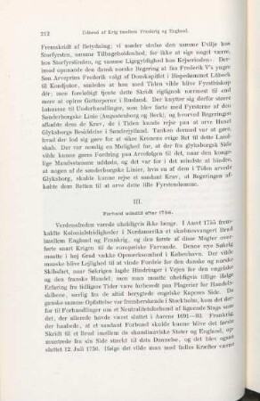 III. Forhold udadtil efter 1756.