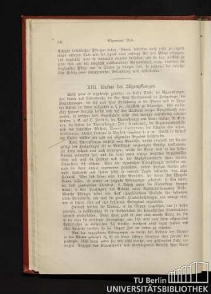 XIII. Kultur der Alpenpflanzen.