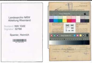 Entnazifizierung Heinrich Spanier , geb. 21.05.1895 (Rottenmeister)