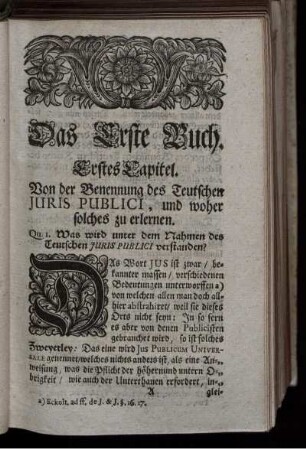 Erstes Capitel - Das Dritte Capitel.