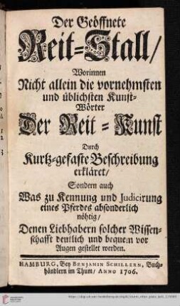 Der geöffnete Reit-Stall