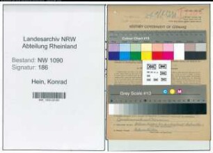 Entnazifizierung Konrad Hein , geb. 14.08.1904 (Beamter)