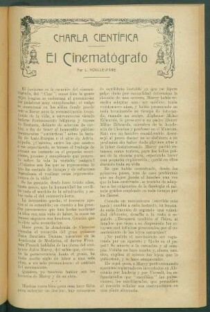 El Cinematógrafo : Charla científica