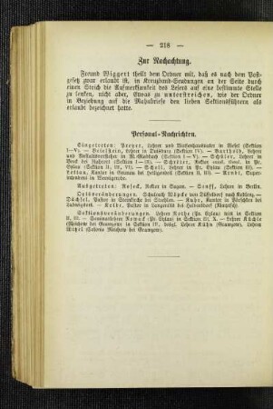Zur Nachachtung