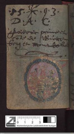 Friedrich I Herzog von Württemberg, Eintrag und Wappen