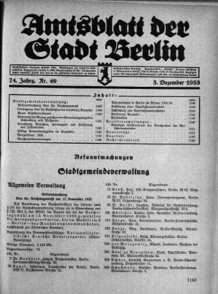 1933,49: Nr. 49, 3. Dezember 1933