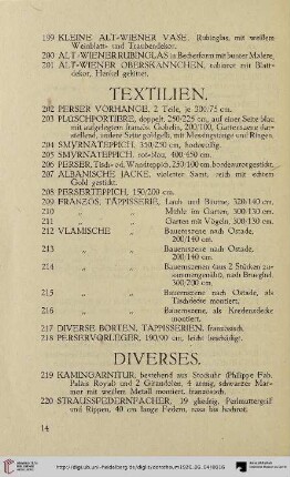 Textilien (Nr. 202-218)