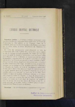 No 7 et 8, Juillet-Aout 1908