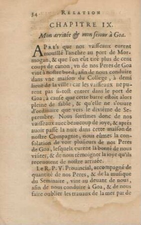 Chapitre IX. Mon arrivée & mon séjour à Goa