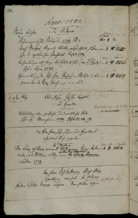 Aus hiesiger Casse bezahlt. - Von Herrn Hofr. Heyne, aus Engelland erhaltenes Buch, gegeben. - Von Herrn Joh. Beckmann Prof. Philos. Goetting. verehrt.