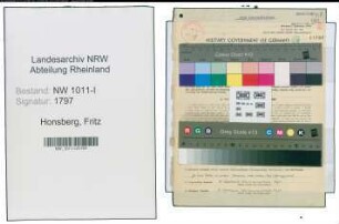 Entnazifizierung Fritz Honsberg , geb. 15.03.1910 (Verwaltungsangestellter)