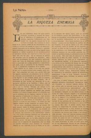 La riqueza enemiga