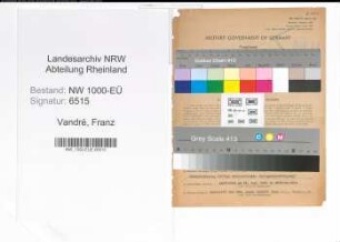 Entnazifizierung Franz Vandré, geb. 15.03.1892 ()
