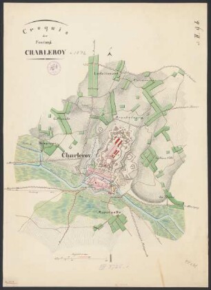 Croquis der Festung Charleroy
