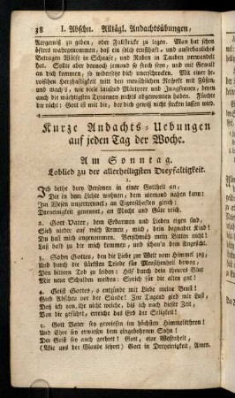 38-54, Kurze Andachts-Uebungen auf jeden Tag der Woche.