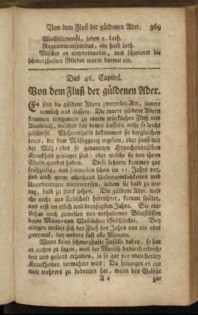 Das 46. Capitel. Von dem Fluß der güldenen Ader.