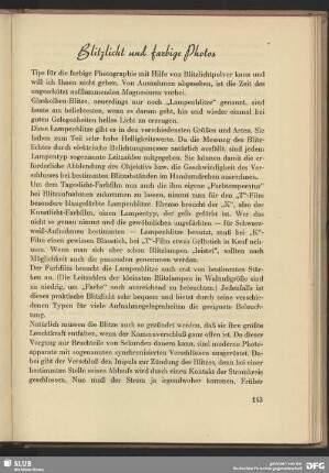 Blitzlicht und farbige Photos