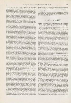736-737 [Rezension] Thomas, David Winton, Understanding the Old Testament
