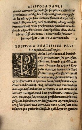Epistolae Aliqvot Illvstres, Graves et eruditae, extra bibliorum canonem licet, Apostolicae tamen ac piae, plenaeq[ue] integris fidei nostrae rationibus