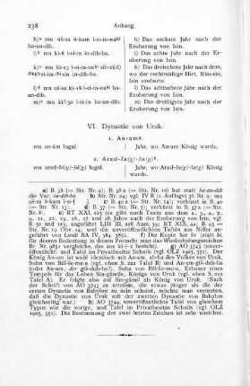 238, VI. Dynastie von Uruk