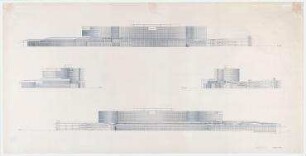 Bauwettbewerb Amerika-Gedenkbibliothek/Berliner Zentralbibliothek, AGB, 1. Phase (nicht realisiert) – Ansichten. Berlin-Kreuzberg, Blücherplatz 1