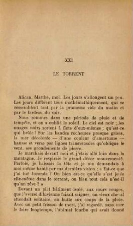XXI Le torrent