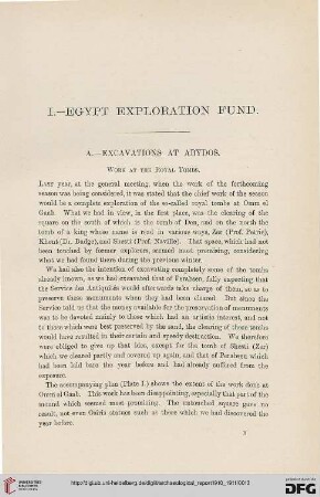 Egypt Exploration Fund : excavations at Abydos