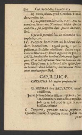 Cap. II. Lucae. Christus hic nobis proponitur ...