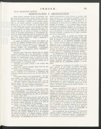 Renovación y asocciación