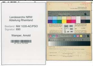 Entnazifizierung Arnold Wamper , geb. 13.10.1898 (Hauer)