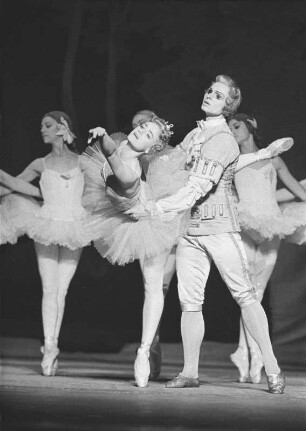 Szenenbilder einer Aufführung des Kirow-Balletts. Gastspiel des Mariinski-Theaters Leningrad in Berlin, 01.10.1962