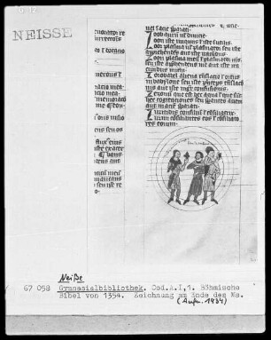 Böhmische Bibel: Zeichnung am Ende der Missale