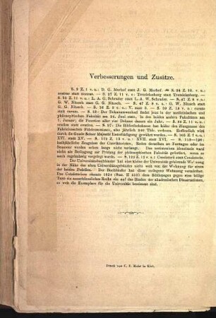 Verbesserungen und Zusätze.