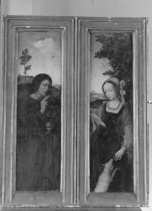 Zwei Tafeln eines Flügelaltars? — Altarflügel (Außenseite?)