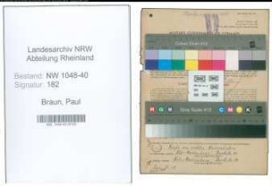 Entnazifizierung Paul Braun , geb. 18.10.1913 (Anwalt)