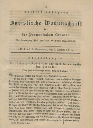 7. Januar-30. Dezember = No. 1/2-103/104