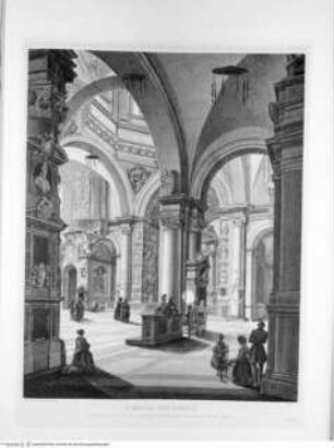 Scenografia degli interni delle più belle chiese e basiliche antiche di Roma, Tafel XVI: S. Maria del Popolo ...