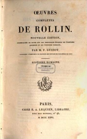 Oeuvres complètes de Rollin, 26. Histoire Romaine ; 10
