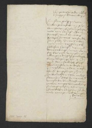 Entwurf eines Ausschreibens Herzog Ulrichs an alle "ober und unnder amptleüt" mit einem Befehl, der den Untertanen verbietet, in fremde Kriegsdienste zu treten (99)