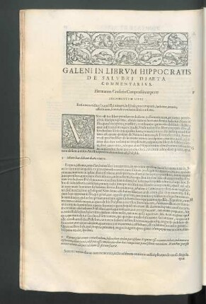 Galeni in librum Hippocratis de Salubri diaeta commentarius.