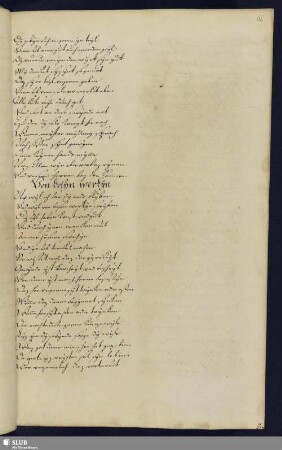 Bl. 61 ff. Von bosyn werkyn