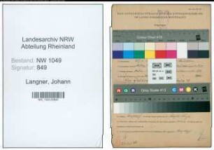 Entnazifizierung Johann Langner , geb. 25.06.1896 (Haendler)