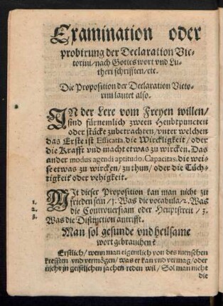 Die Proposition der Declaration Victorini lautet also.