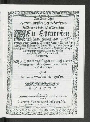 Der Ander Theil Newer Teutscher Geistlicher Lieder